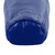 bottom view of a sewn-closed foot box from a navy shell light weight synthetic sleeping bag quilt with a black interior