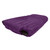 top side view of a purple shell lightweight multiple person sleeping bag quilt with a black interior