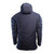 back of the navy hooded outcast jacket