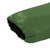 close up top view of a forest shell lightweight synthetic sleeping bag quilt with a black interior