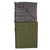 front folded view of an Ranger green shell lightweight down comforter blanket sleeping bag quilt with a charcoal grey interior