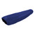 top view of a navy shell light weight synthetic sleeping bag quilt with a black interior