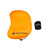 sideways ultralight inflatable pillow in orange and grey next to carrying bag