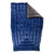 open up view of a navy blue shell lightweight down blanket style sleeping bag quilt with a charcoal gray interior