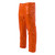 side view of the mens burnt orange lightweight, packable, all weather performance synthetic insulation pants