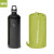 a side-by-side comparison of the M/W-length pad next to a black Nalgene bottle