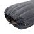 close up top view of an aegean shell lightweight down sleeping bag quilt with a black interior