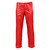 back view of a women's red shell lightweight, packable, insulating, wind protecting pants